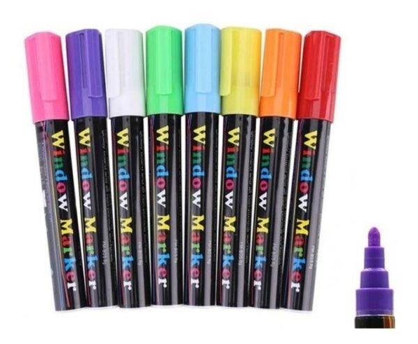 Paquete de 08 plumones para pizarra led